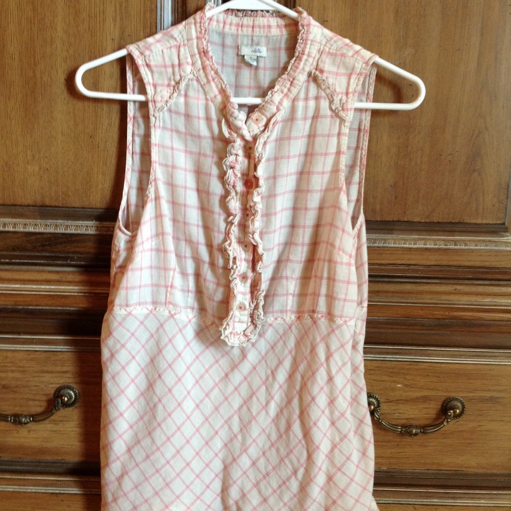 Cream & Pink Striped Top